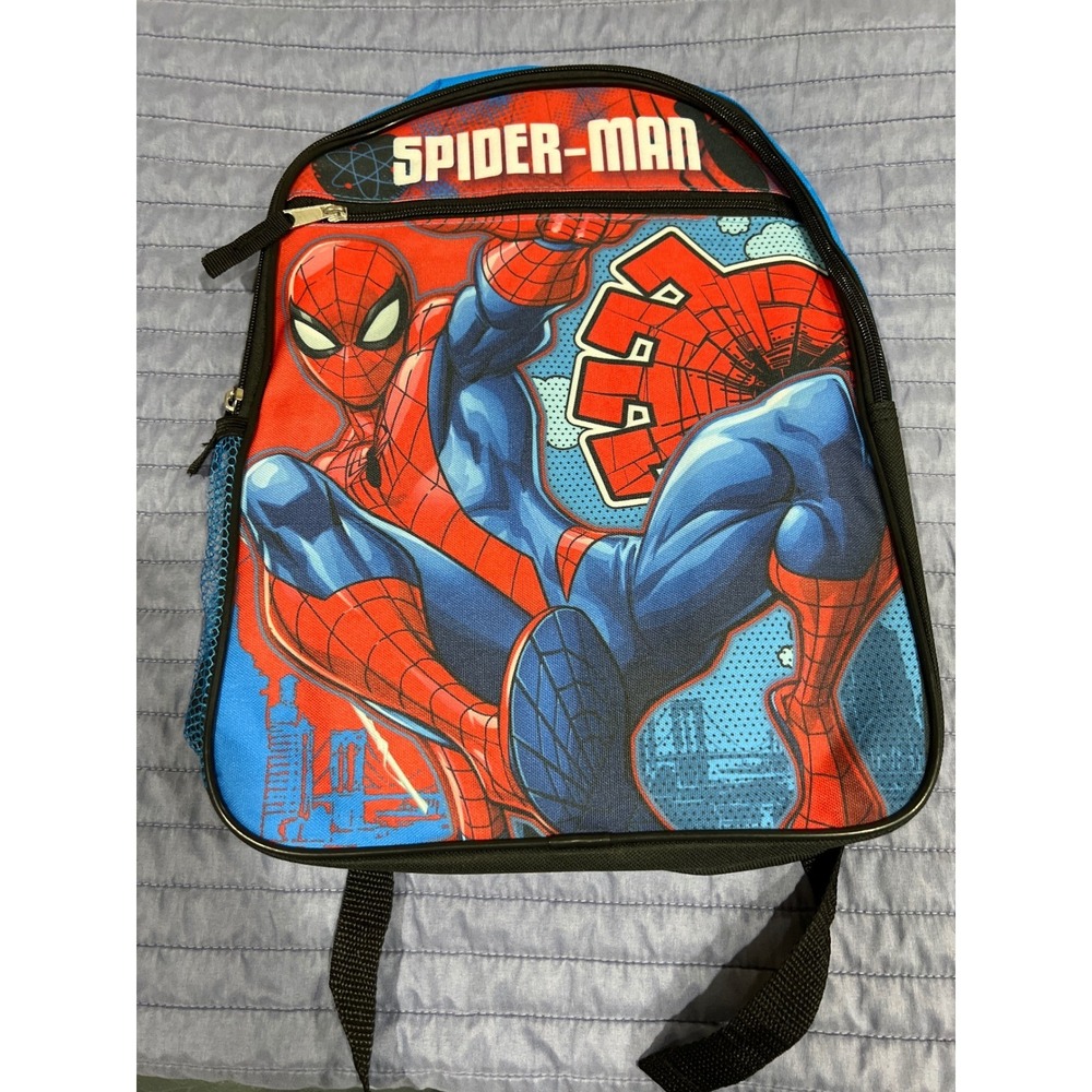 Marvel Spider-Man Kids Backpack Blue Red Fast Forward SPCF151FW NWT
